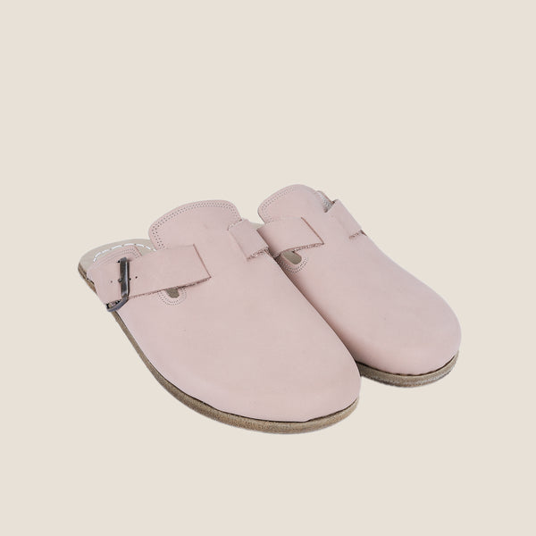 Grounding & Earthing Barefoot, Zero-Drop Crazy Leather Clogs for Women - Undyed