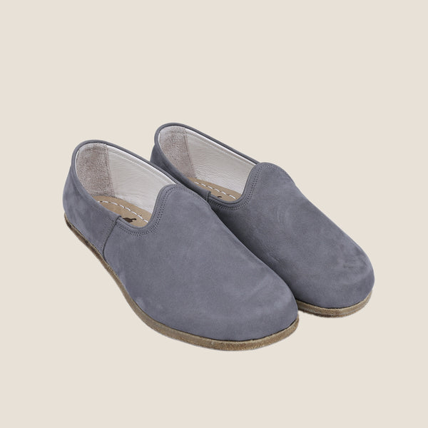Grounding & Earthing Barefoot, Zero-Drop Loafer Nubuck Shoes for Women - Gray