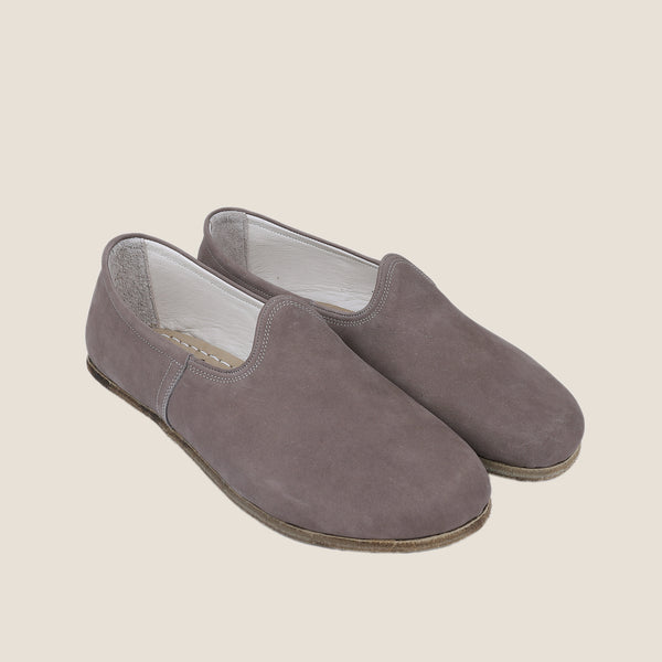 Grounding & Earthing Barefoot, Zero-Drop Loafer Nubuck Shoes for Women - Smoked