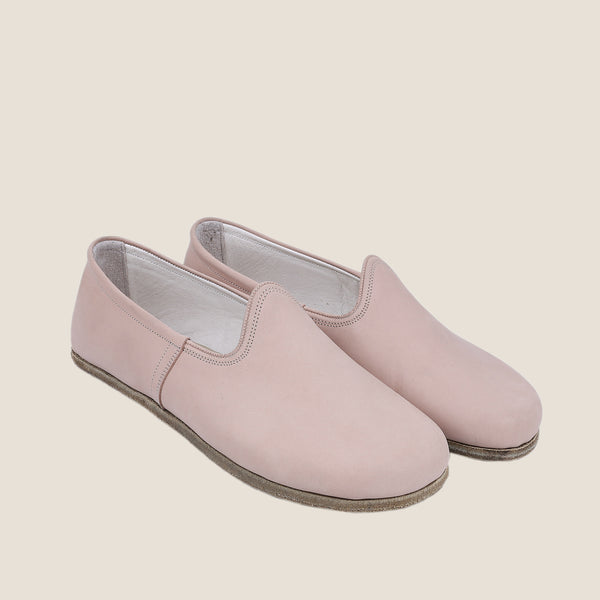 Grounding & Earthing Barefoot, Zero-Drop Loafer Crazy Leather Shoes for Women - Undyed